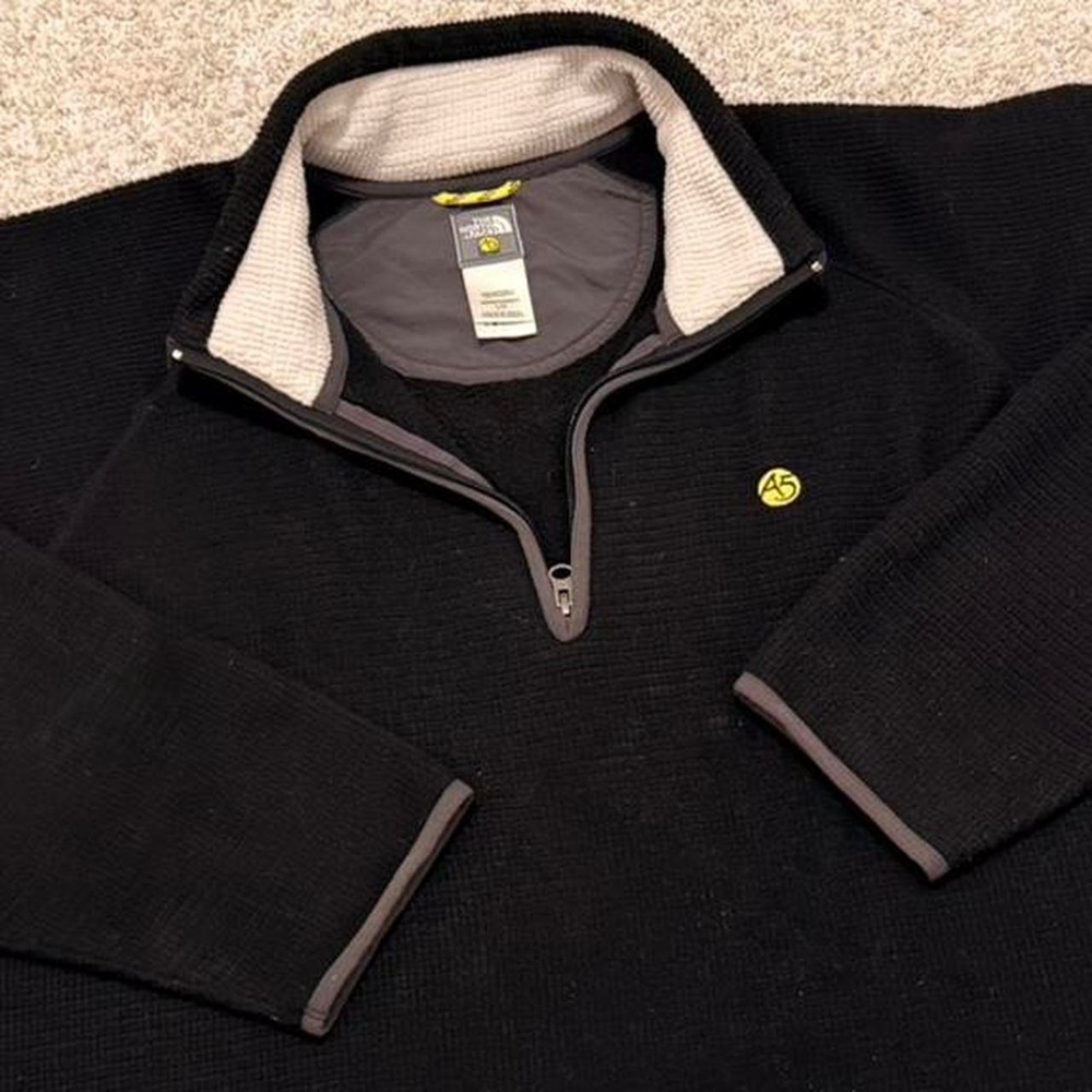 Rare Vintage North Face A5 Series Quarter-Zip Pullover | Black | Large